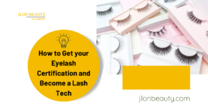 Eyelash Certification banner in yellow card